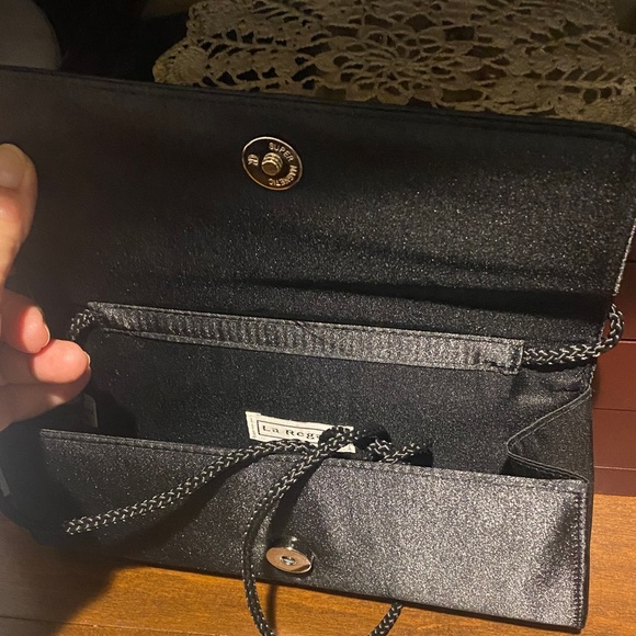 La Regale Shimmering Black Evening Bag - Picture 2 of 2